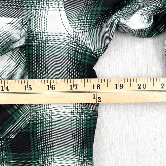 DIXXON Flannel Shirt Callahan Womens Medium Green Tommy Boy Plaid Button Up - Picture 15 of 16
